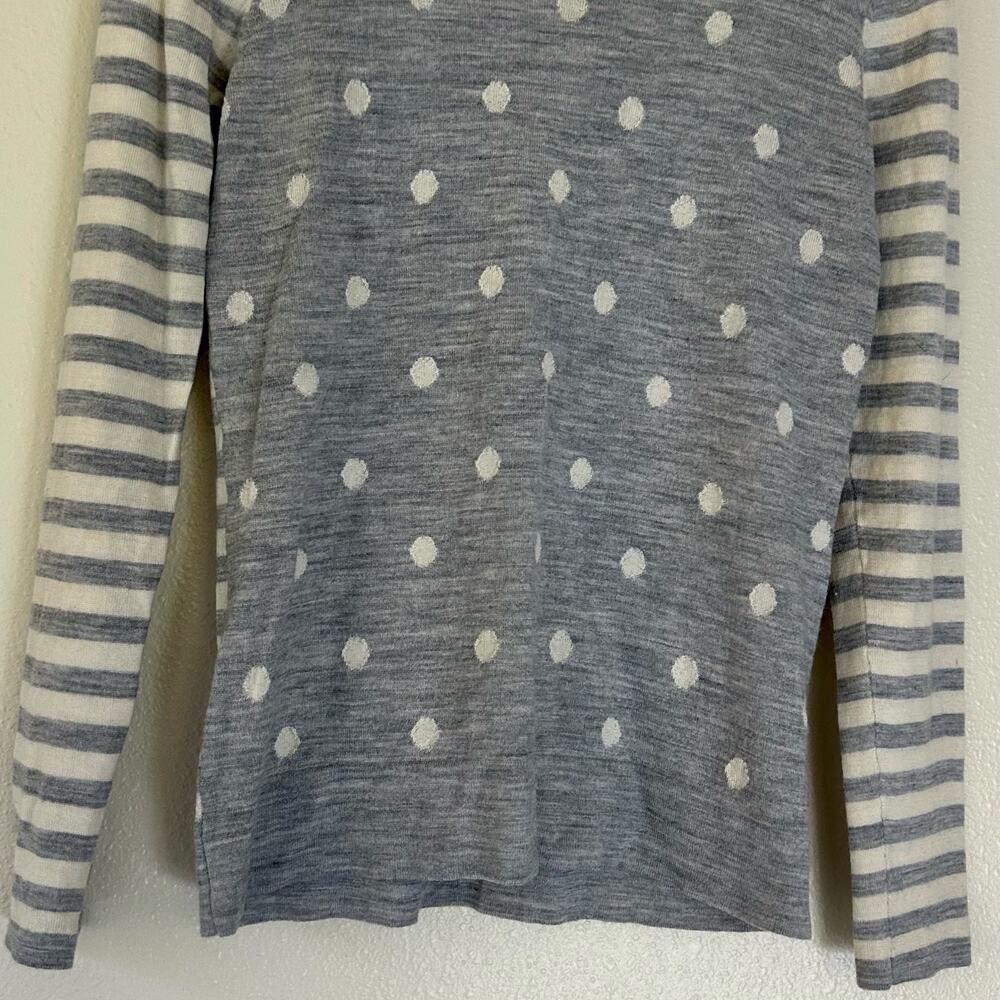 Clements Riberio knit sweater polka dot merino wool soft academia preppy soft M - Picture 5 of 9